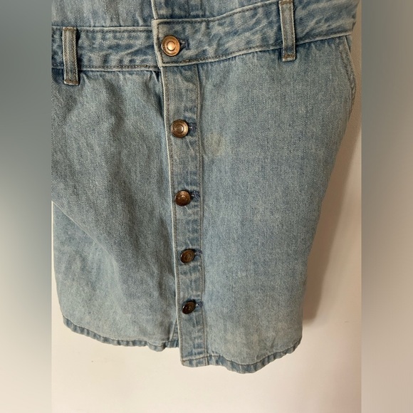 Vintage Teenie Weenie Embroidered Overalls Dress Size Small - Picture 2 of 9